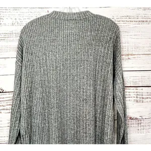 Juicy Couture Vintage Ribbed Long Sleeve Pullover Sweater Heather Gray Sz Medium thumbnail 10