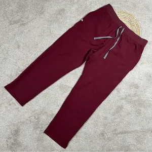 Figs Women’s Nepal Skinny Scrub Pants Pull On Limited Edition in Burgundy XL thumbnail 3