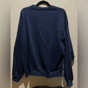 Alo Yoga NWT Accolade Crew Neck Pullover Sweatshirt Navy Size M Oversized thumbnail 6