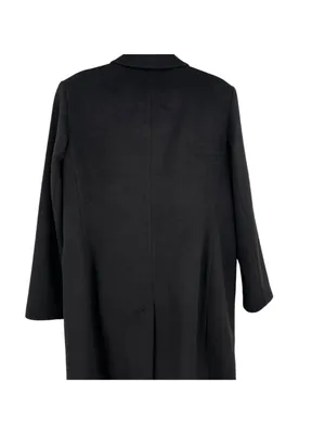 Lauren Ralph Lauren Wool Blend Black Reefer Coat Size 18 Quiet Luxury Minimalist thumbnail 6