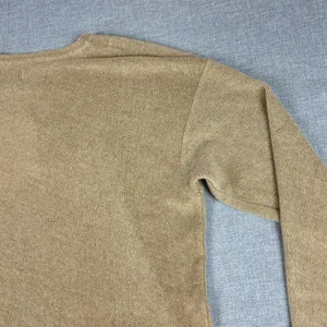 Madewell Sweater Womens L Brown Henley 3/4 Sleeve Terry Relaxed Pullover MWL Top thumbnail 8