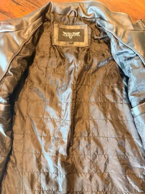 Wilsons Leather Black Faux Leather Jacket Men’s Large Vegan Leather Zip Biker Coat thumbnail 3