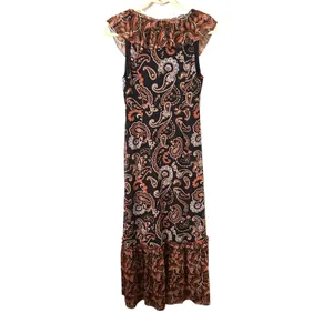 ARITZIA Wilfred Paisley Ruffled Maxi‎ Dress Sz 2 thumbnail 3