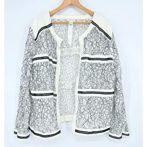 Chico's Lace Jacket Womens Size XL Boho Elegant‎ Fancy Romantic Feminine Artsy thumbnail 1