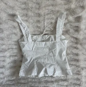 More to Come Revolve Classic White Square-Neck Camisole with Front Tie thumbnail 3