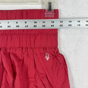 FP Movement The Way Home Shorts Red High Rise Smocked‎ Athletic Running Small thumbnail 4