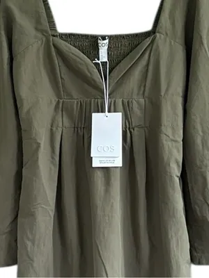 NWT COS Sweetheart Neckline Dress Green Size 4 thumbnail 7