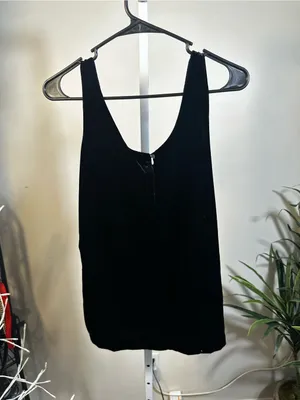 B148. J.Crew Black Velvet Sleeveless Tank Top Women’s 10T Tall NWT Holiday Party thumbnail 4