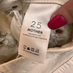 Mother Denim The Looker Ankle Fray So Far Gone White & Pink Jeans Size 25 thumbnail 10
