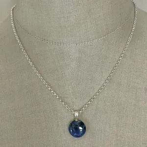 Deep Blue Sodalite Pendant Necklace Blue thumbnail 2
