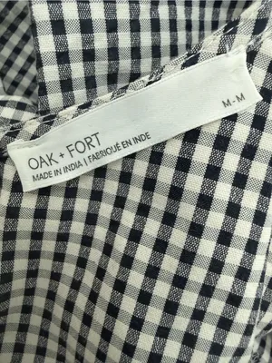 Oak + Fort Gingham Mini Dress with Side Cutouts thumbnail 6