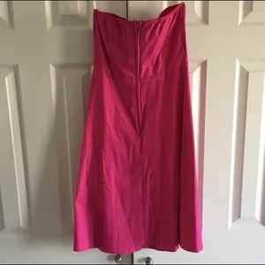 Flamingo USA Hot Pink Strapless Dress w/ Floral Appliqué Design, Size S thumbnail 2