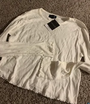 Topshop White Long Sleeve thumbnail 1