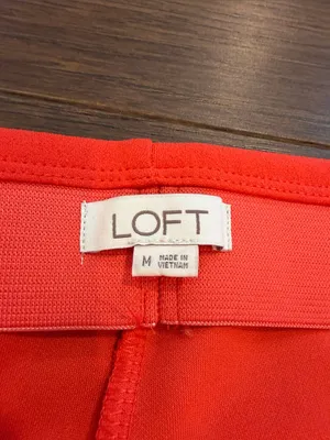 Loft Orange Wide Leg Pull On Pangs Size Medium - C67-058 thumbnail 3