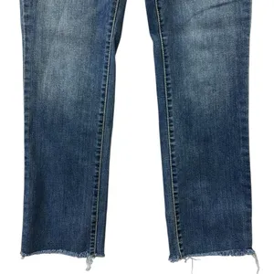 Ana Straight Leg Raw Hem Mid Rise Medium Wash Blue Jeans Womens 12 thumbnail 3