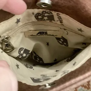 American Bling Tan and Brown Boho Crossbody‎ Bag Western Style Faux Leather thumbnail 3