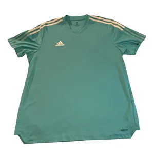 Adidas Aeroready Primegreen Men’s XL V-Neck Soccer Training Jersey Tee - Mint Green / Teal thumbnail 1