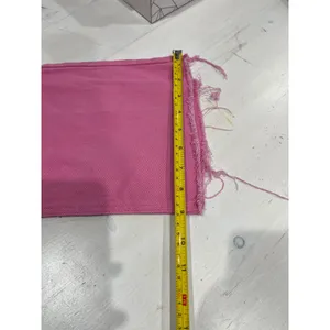 SHEIN Pink Wide Leg Jeans High Waist Frayed‎ Hem Raw Edge Size 25 Cotton thumbnail 4