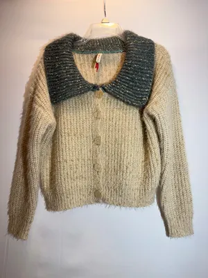 Raga Dorothy Textured Button Front Boho Cardigan Sweater Anthropologie M thumbnail 2