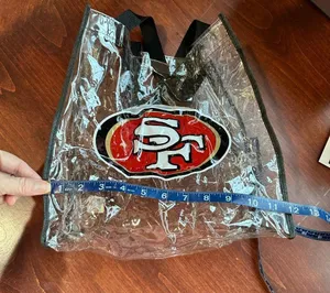 NFL SF 49ers Clear Tote Stadium Bag Security Approved thumbnail 7