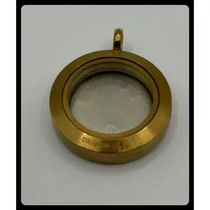 Origami‎ Owl Locket Pendant Womens Gold Family Plate Charm Living Locket Round thumbnail 5