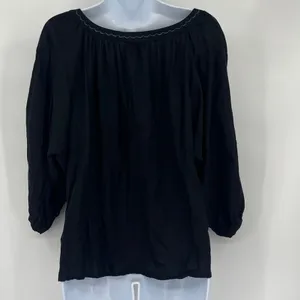 Ariat Western Peasant Blouse Sz S Boho Embroidered Festival Cottage Flowy Ranch thumbnail 6