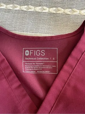 Figs Scrub Set Burgundy Maroon Size Small Catarina Zamora thumbnail 5