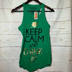 NWT $17.99 • Spencer’s • Top • St. Patrick’s Day • Green Muscle Tee thumbnail 2