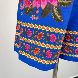 NWOT Farm Rio Linen Blend Floral Print Romper Size M thumbnail 10