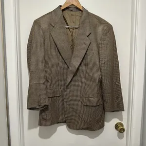 Lubiam Blazer Sports Coat Jacket Men's 50R Wool/Silk Plaid‎ Made In Italy thumbnail 12