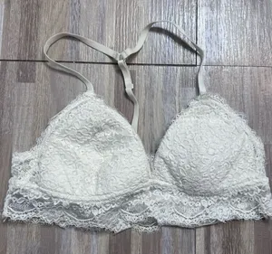 Aerie Lace Racerback Bralette in Creamy White Women’s Size Large thumbnail 1