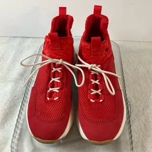 Gianni Bini Rizwell Lace-Up Red Sneakers women’s 8.5 leopard print‎ casual shoe thumbnail 2