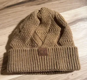 C.C Tan Knit Beanie Brown thumbnail 1