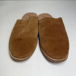 Free People 37 US 7 Coronada Mules Suede Tan Slip On Flat Minimalist Boho Chic thumbnail 7