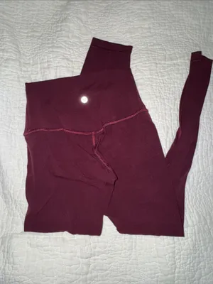 Lululemon Burgundy Leggings thumbnail 2
