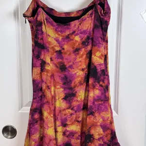 Song of Style S Abstract Watercolor Cowl Neck Handkerchief Hem Slip Dress Revolv thumbnail 9