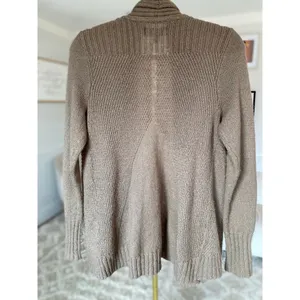 Sonoma Life Style Knit Cardigan Taupe Open Front Cozy Layering Neutral Cozy Soft thumbnail 3