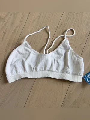 Free People Strappy Side Bra Bralette in White thumbnail 4