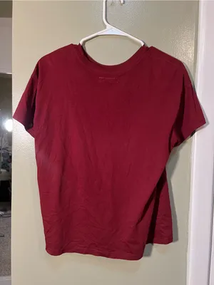 American Giant Women's Size XS T-Shirt Crewneck Short Sleeve Burgundy‎ Cotton thumbnail 5