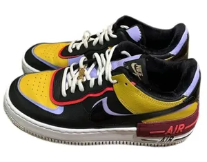 Nike Air Force 1 Shadow Sisters Dark Sulfur Sneaker Shoe Womens Sz 9 DO6114-700 thumbnail 1