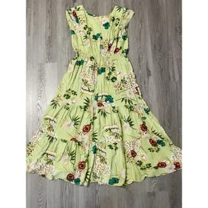 Floral Boho Maxi Dress Smocked Waist Tiered Ruffles Wedding guest Garden Party S thumbnail 8
