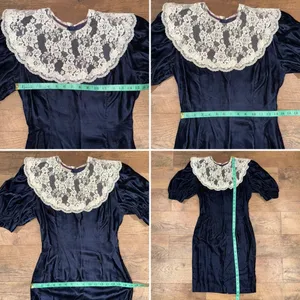 Vintage Jessica McClintock Gunne Sax Velvet Dress thumbnail 15