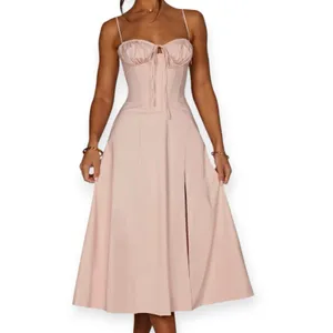 NWT Babyboo Deanna Midi Corset Dress Blush Pink Size XS thumbnail 3