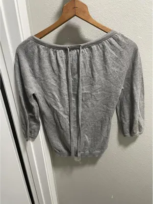 Juicy Couture Sweater Women S Gray Cardigan 3/4 Sleeve thumbnail 3