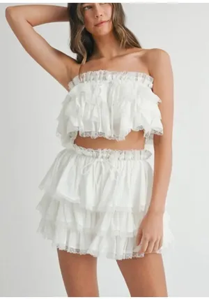 Daverri Fashions Two Piece White Outfit thumbnail 1