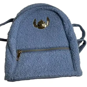 Disney Stitch Blue Plush & Gold Mini Backpack Bioworld Lilo and Stitch RARE thumbnail 5