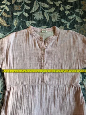 Loom ist Women's Pink Gauze Button-Frontw Tunic Dress thumbnail 6