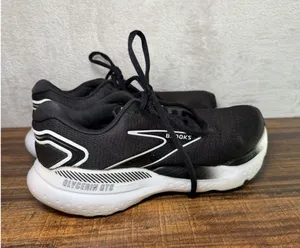 Brooks Glycerin GTS 21 Running Shoes Sneakers Womens Size 7.5 D Wide Black White thumbnail 1