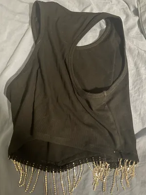 Amazon black rhinestone top thumbnail 6