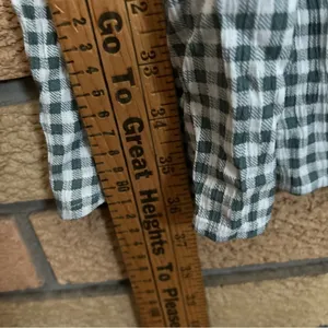 Market & Spruce Button Front Tie Waist Green & White Checkered Gingham Size M thumbnail 5